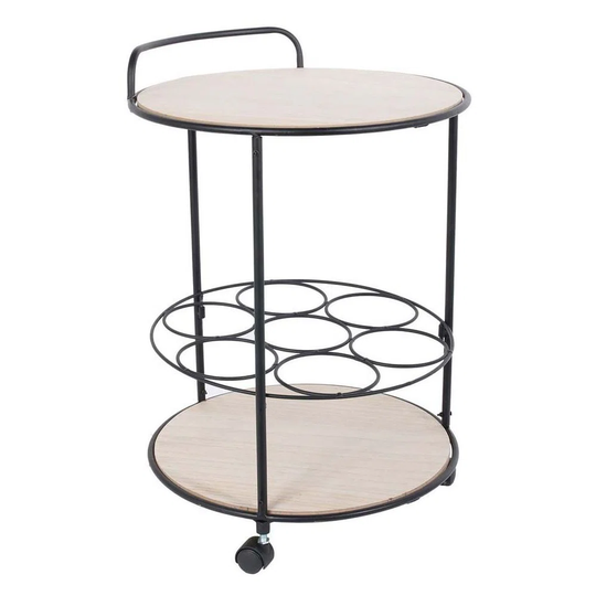Ayomikun 7 Bottle Tabletop/Countertop Wine Bottle Rack in Black