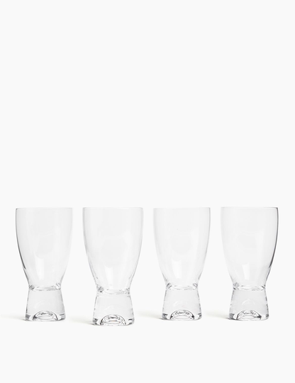 Set of 4 Miami Crystal Wine Glasses beige