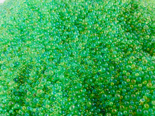 Green Bubbles , Tiny Glass Shaker Filler Slime Glitter Supplies , Resin Art