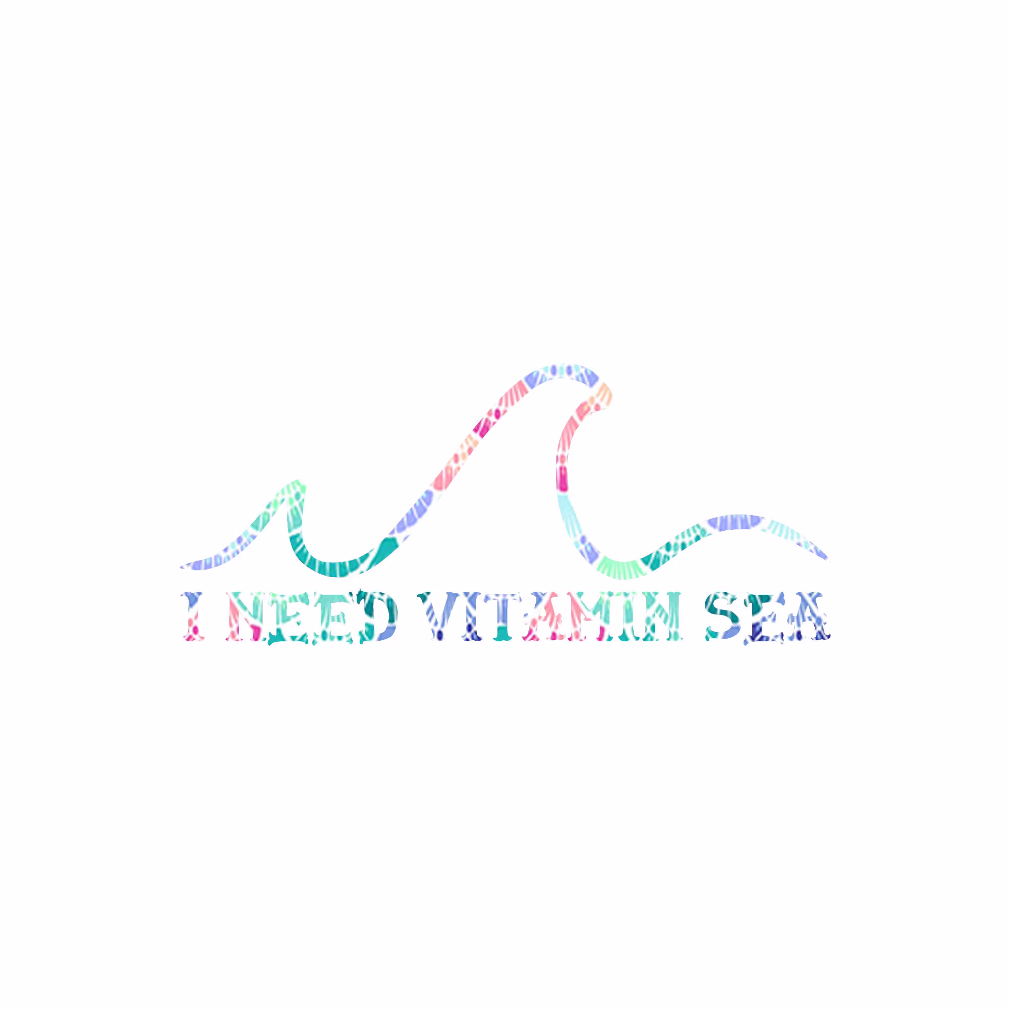 I Need Vitamin Sea Decal Ocean Waves Beach Vibes Home Decor Wall Car Coastal Living