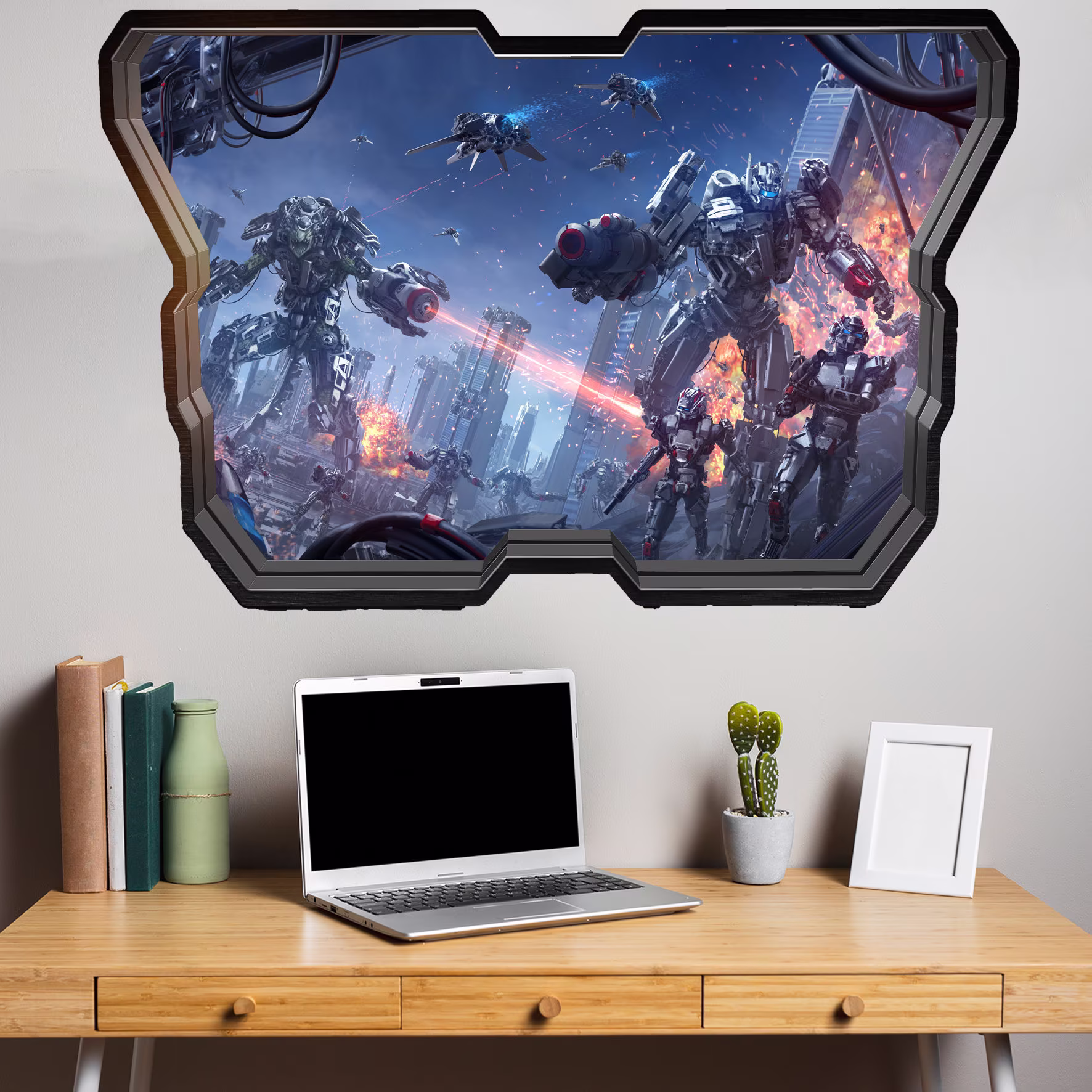 Sci Fi Futuristic Robot Wars Wall Sticker Mural Poster Decal Room Office Nursery Decor Id186