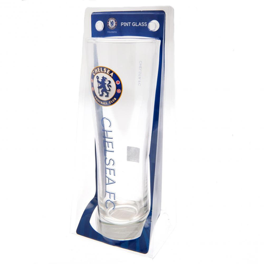Chelsea Fc Tall Pilsner Style Beer Glass - Official Merchandise New UK