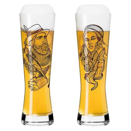 Heldenfest 2 Piece 607ml Wheat Beer Glass Set