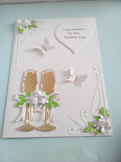 Handmade Personalised Wedding , Anniversary Card