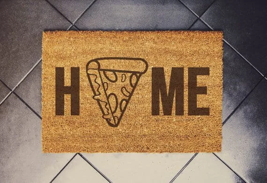 Pizza Home Shoes Doormat, Funny Door Mat, Birthday Gift, Kanye West, Wedding Yeezy