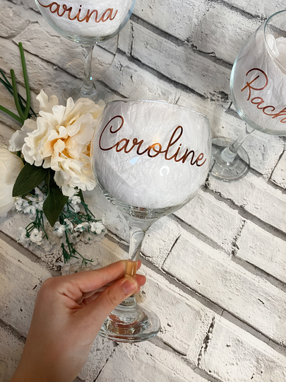 Personalised Gin Glass - Birthday Bridal Party Mother's Day