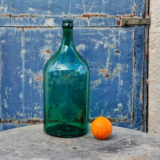 Vintage Italian Large Wine Bottle 17L Antique Oil Jug