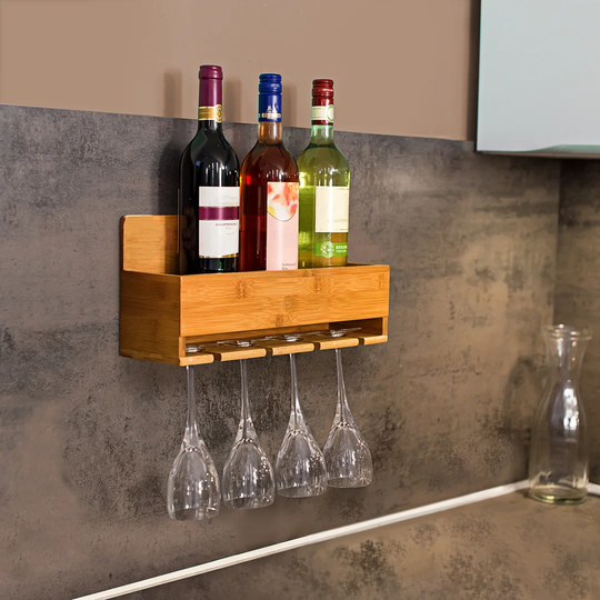 Vance 4 Bottle Wall Mount Wine Rack
