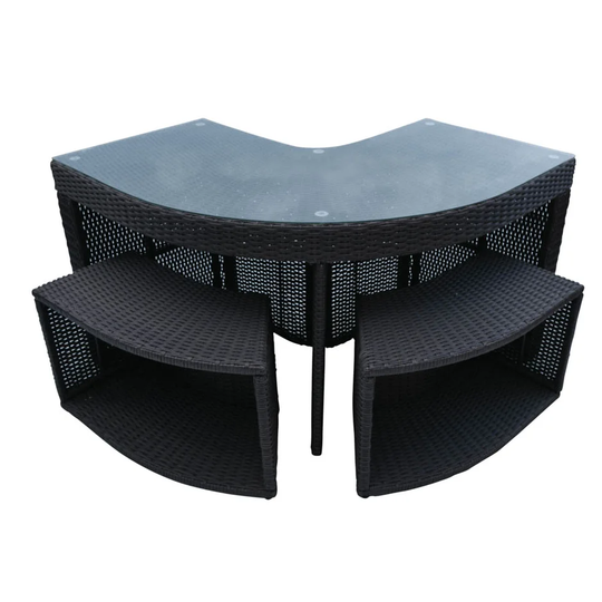 Corner Bar Set - Square Surround Furniture