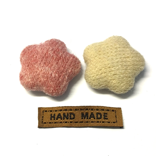 2 Fabric Flower, Fridge Magnets, Cute Girl Gifts, Button Stationary, Office Quirky Magnets