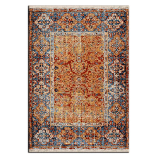 Harta Flatweave Orange/Red/Blue Rug