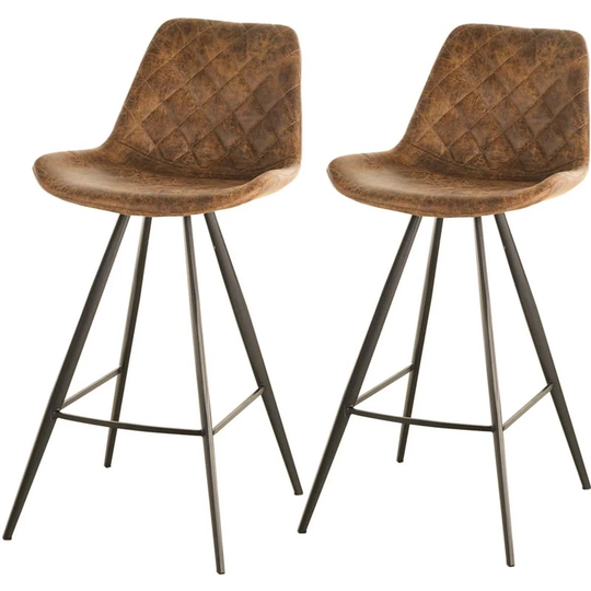 Set Of 2 Bar Stools Vintage