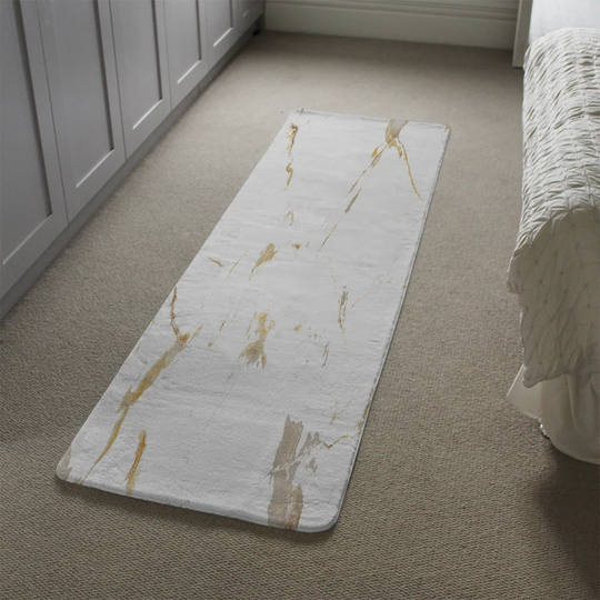 Mayers Marble Designer Shaggy Grey/Gold Rug