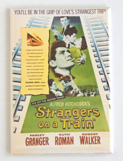 strangers On A Train Movie Poster Fridge Magnet