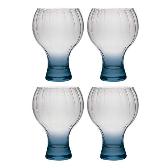 iStyle Optic Blue Gin Glass Set of 4
