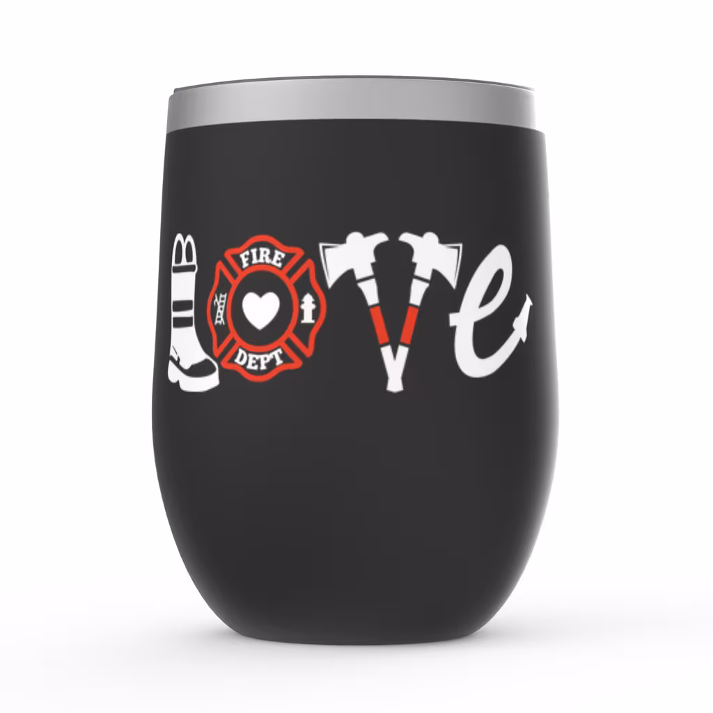 Firefighter Tumbler, Gift, Wine Fireman Mom, Birthday, Retirement Wife Gift