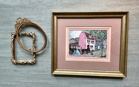 Bonnie Holden . Charleston Pink House Charleston's Second Oldest Historic Cobblestone Street Artist Vintage Print