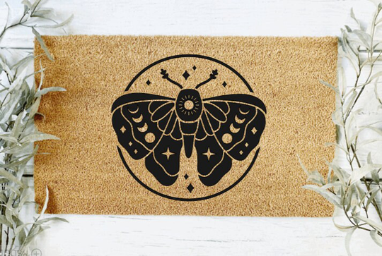 Moth Moonphase Doormat