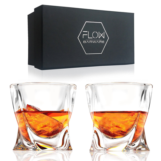 Flow Barware Twist Whisky Glasses Gift Set