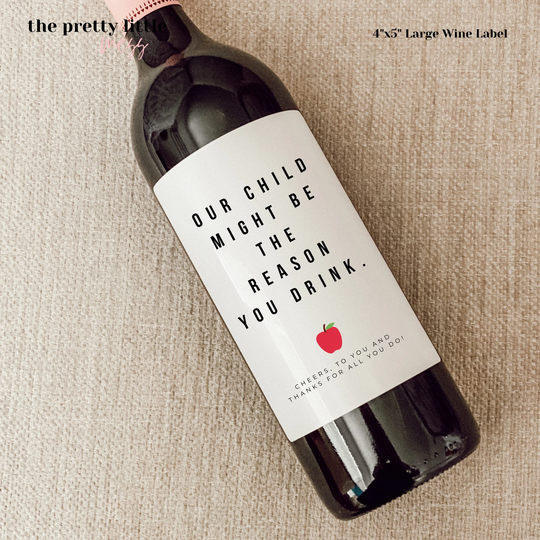 Teacher Appreciation Gift, Wine Labels, Gift For Teacher, End Of The School Year , Gift Box