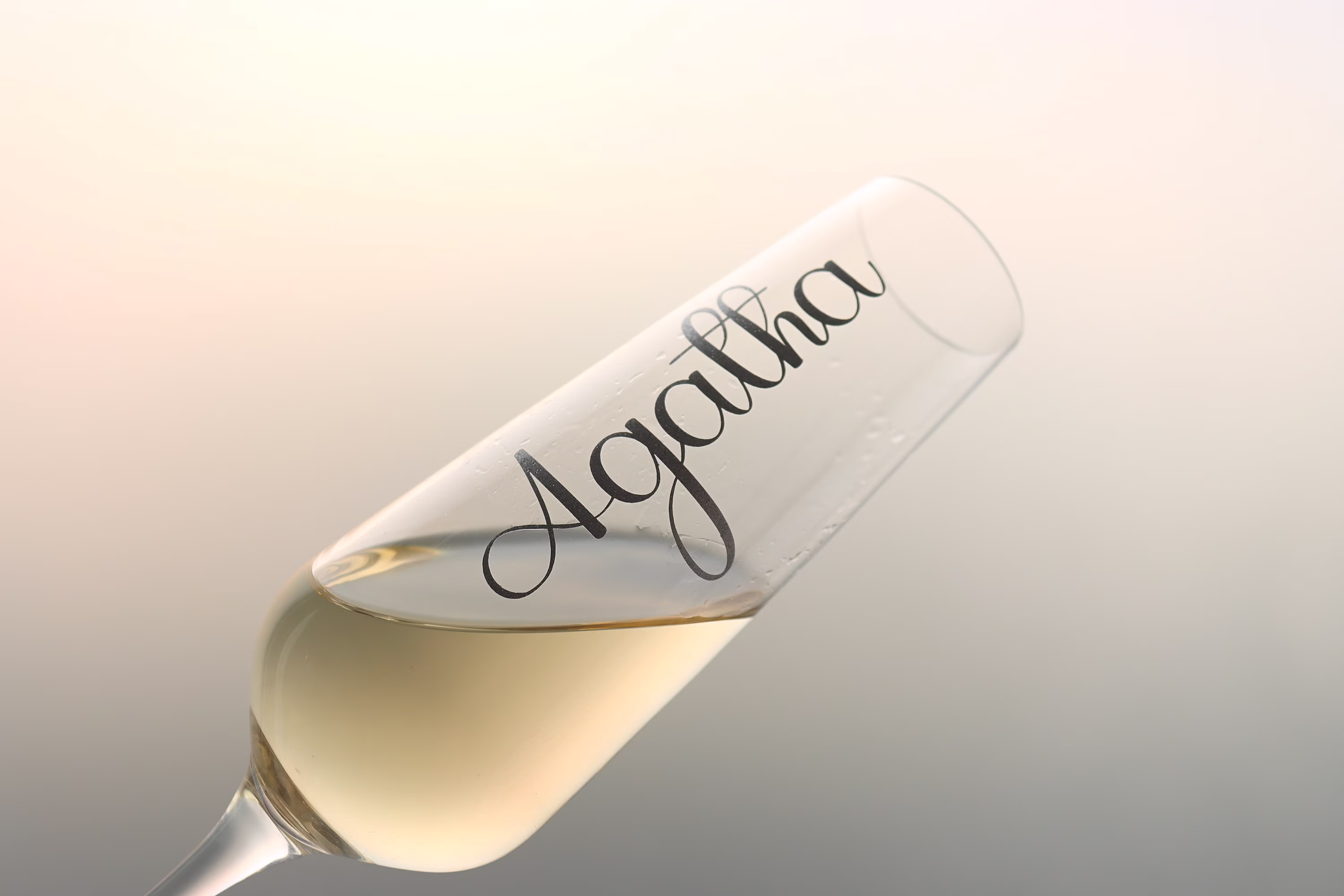 Flute Glass Vinyl Name Stickers, Custom Champagne Decals, Wedding Favour, Personalised Decal, Glitter Tags, Label