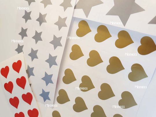 Heart Stickers, Stickers For Envelope, Decorating Your Wine Glasses, Boxes, Christmas Keepsakes, Christmas Envelopes, Bridalfavours, Nursery