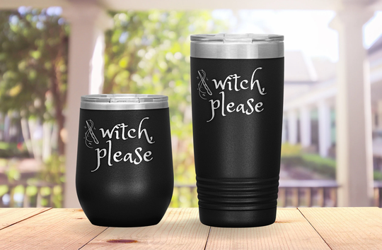Witch Halloween Tumbler, Please Engraved Travel Fall Winter Mug