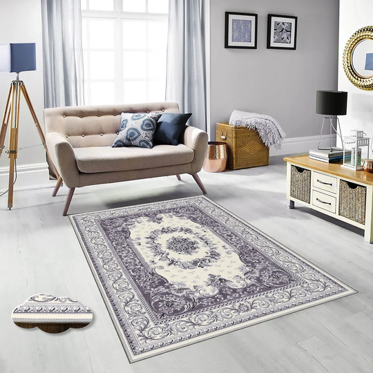 Irizarry Flatweave Violet/Ivory Rug