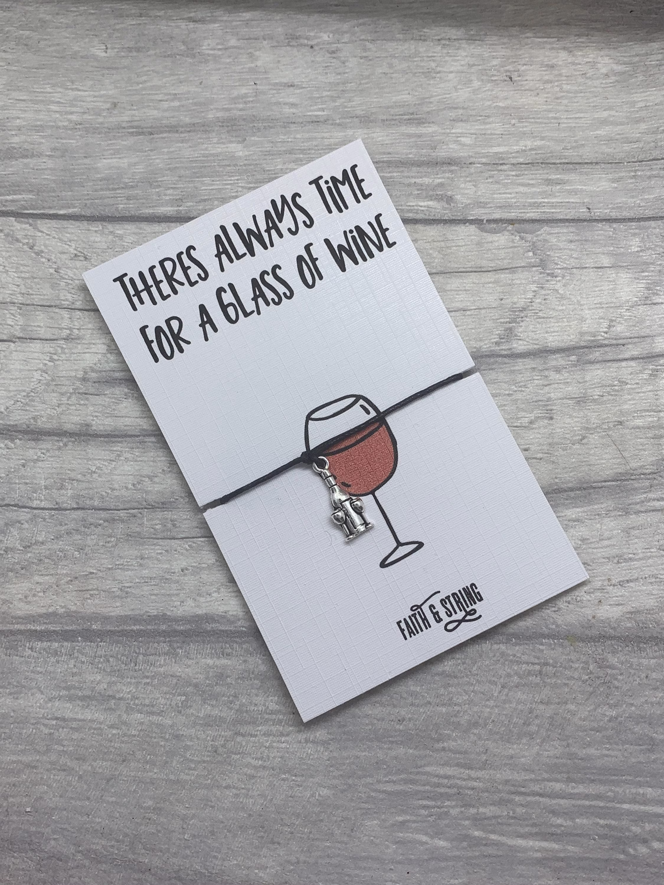 Wine Gift Colleague, Always Time For A Glass Of Wine, Wine Card Her, Her