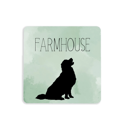 Dog Magnet - Farmhouse Refrigerator Fridge Cute Retriever Sage Green