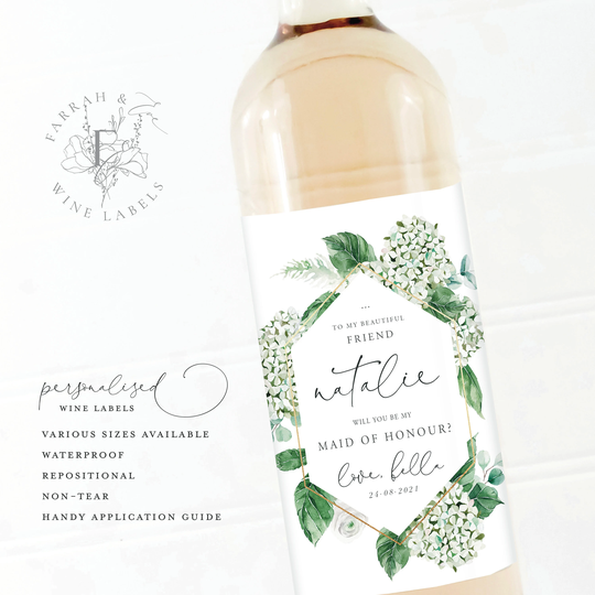 Will You Be My Bridesmaid Wine Labels | Thank Bottle Gift Labels|Bridesmaid Proposal Custom Fewl05