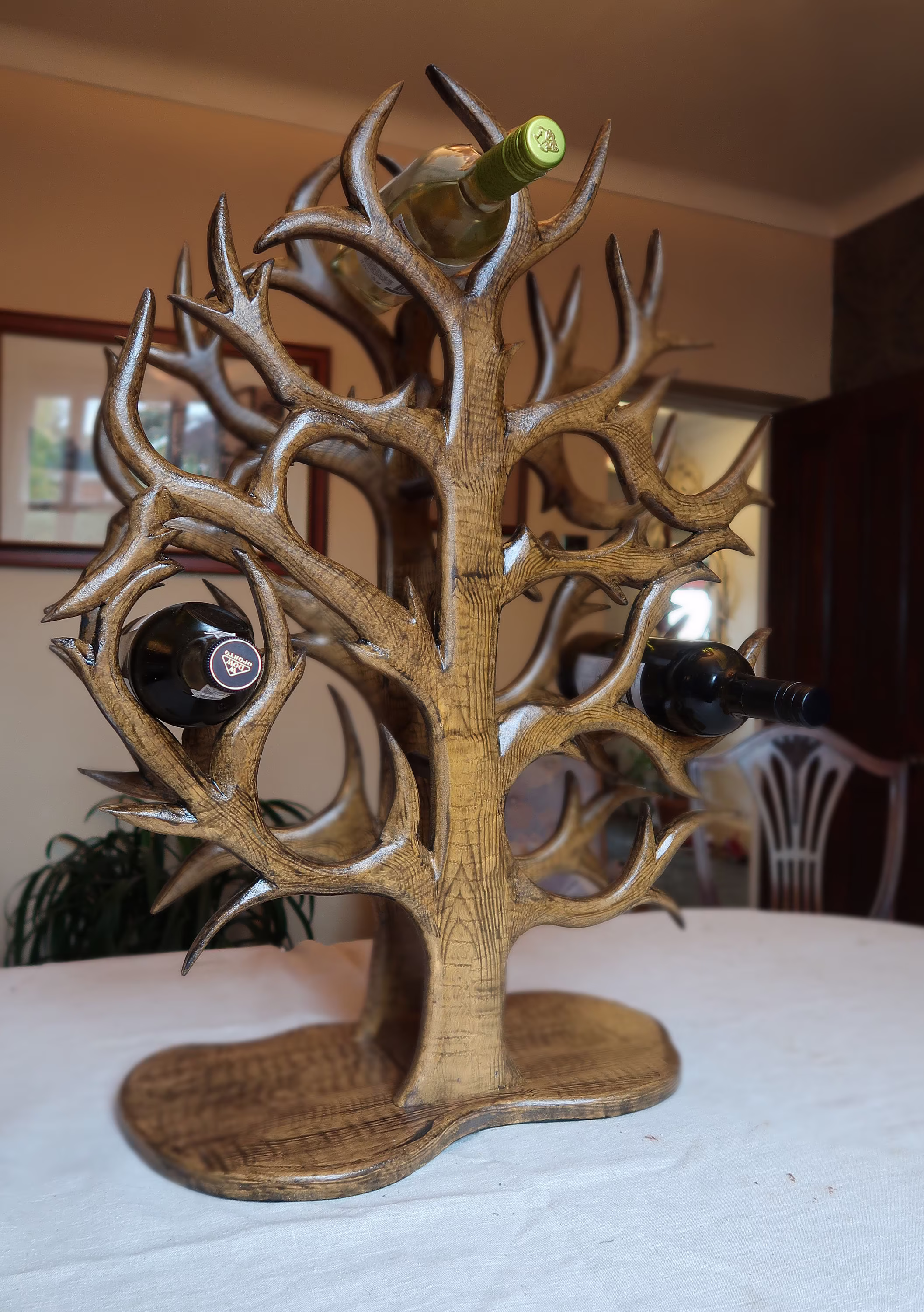 Wooden Wine Rack, Hand Made, A Work Of Art, 12 Bottles, Unique