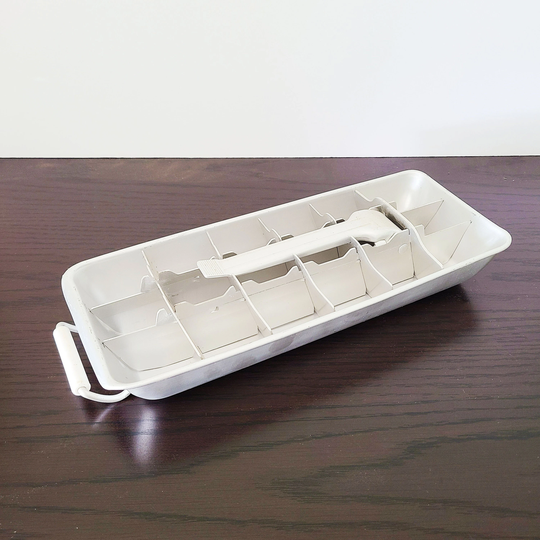 Vintage Aluminum Ice Cube Tray, Retro Maker, With Insert, Working