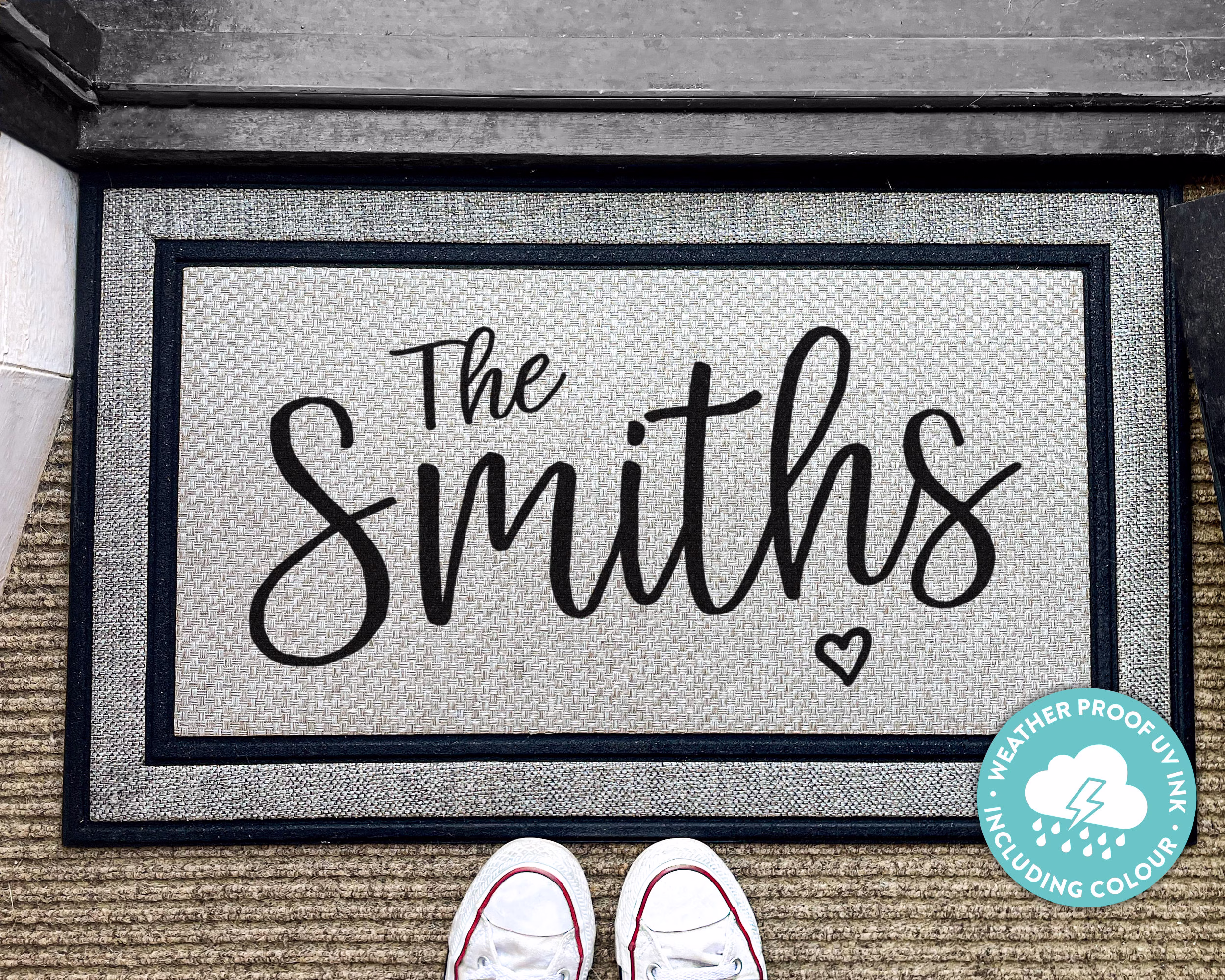 Personalized Doormat - Custom Outdoor Rug Housewarming Gift Closing Realtor New Home Washable