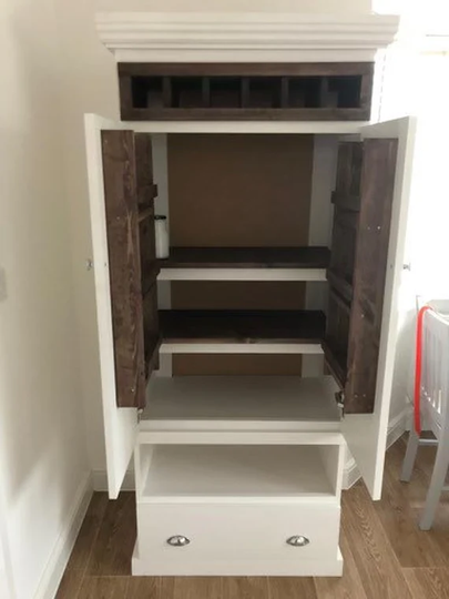 The Denton Handcrafted Bespoke Custom Made To Order Pantry Larder Finished in Your Chosen Farrow & Ball Colour