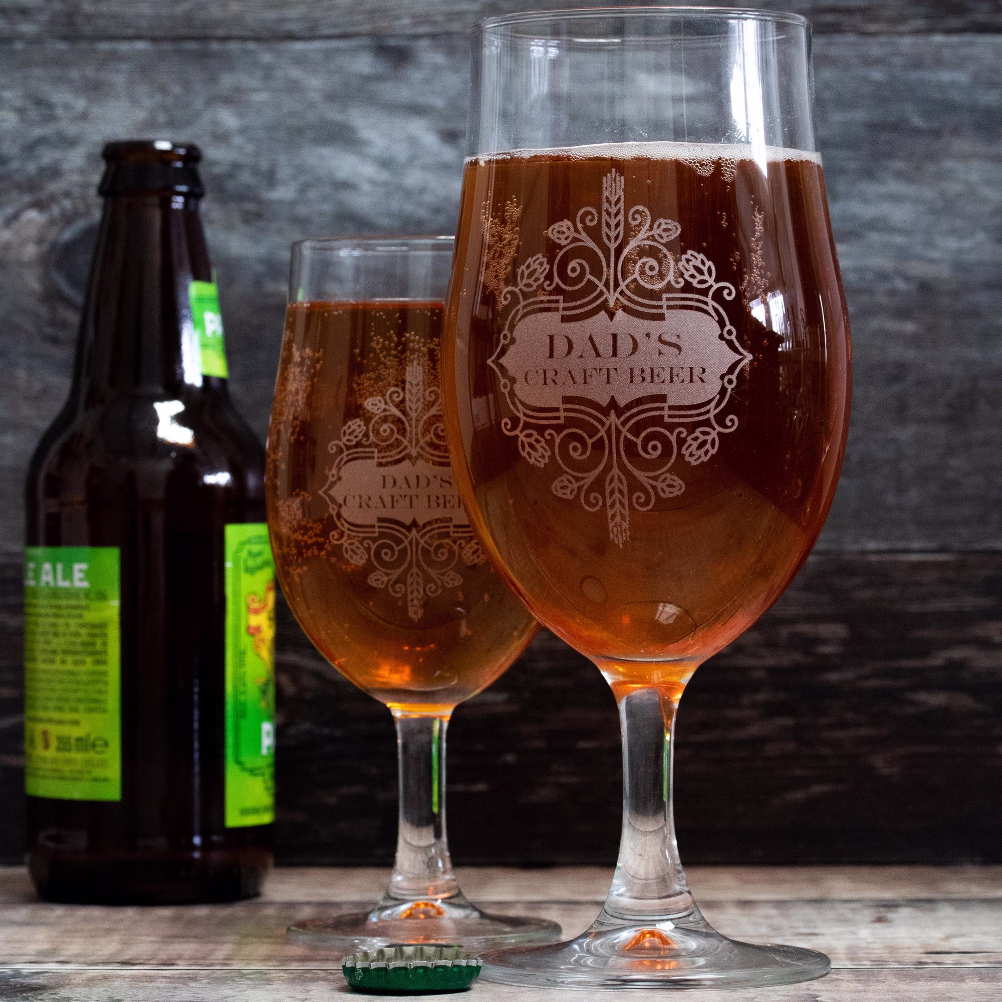 Engraved Craft Beer Glass, Laser Etched, Perfect Father's Day Gift, Personalised Beer Glass