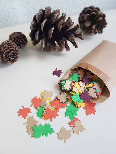 Biodegradable Confetti, Autum Leaves Design, Table Greetings Cards Or Invites Confetti