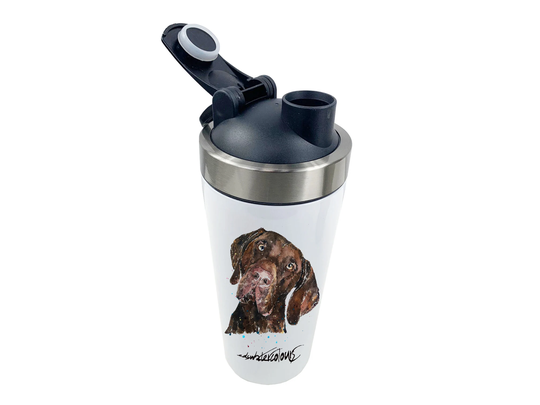 German Shorthaired Pointer 500Ml Steel Shaker Bottle/Travel Mug .german Shaker Bottle, Gsp Bottle Gift, Gsp Travel Mug