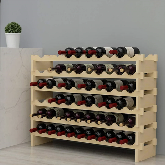 Velazquez 60 Bottle Floor Wine Bottle Rack in Light Brown