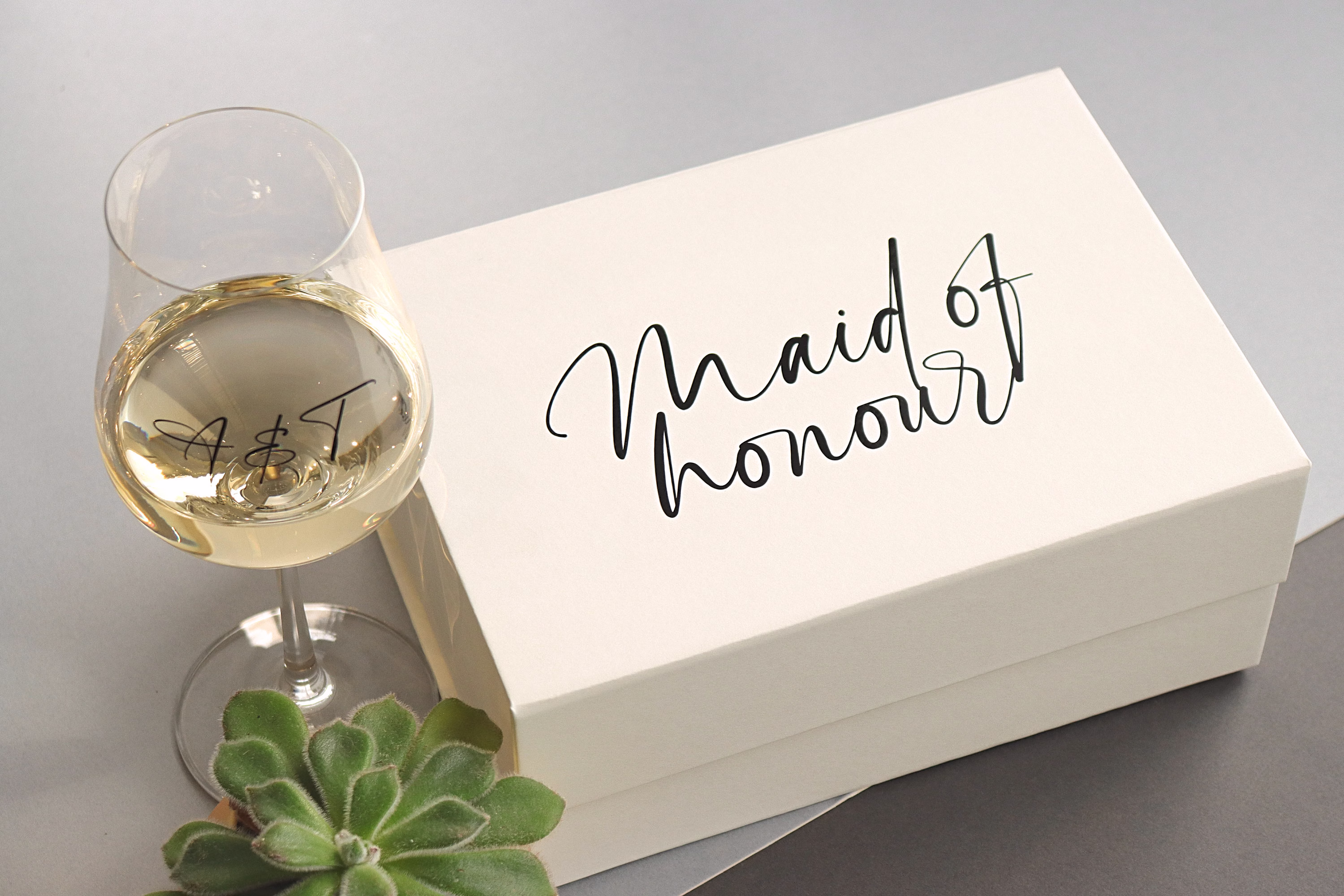 Gift Box Stickers, Custom Vinyl Lettering, Proposal Calligraphy Wedding Name Decals, Personalised Decor