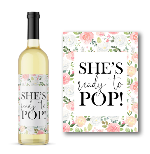 Baby Shower Mom-To-Be Wine Bottle Label | Custom Custom, High Quality For Mom Wine, Champagne Tall & Mini