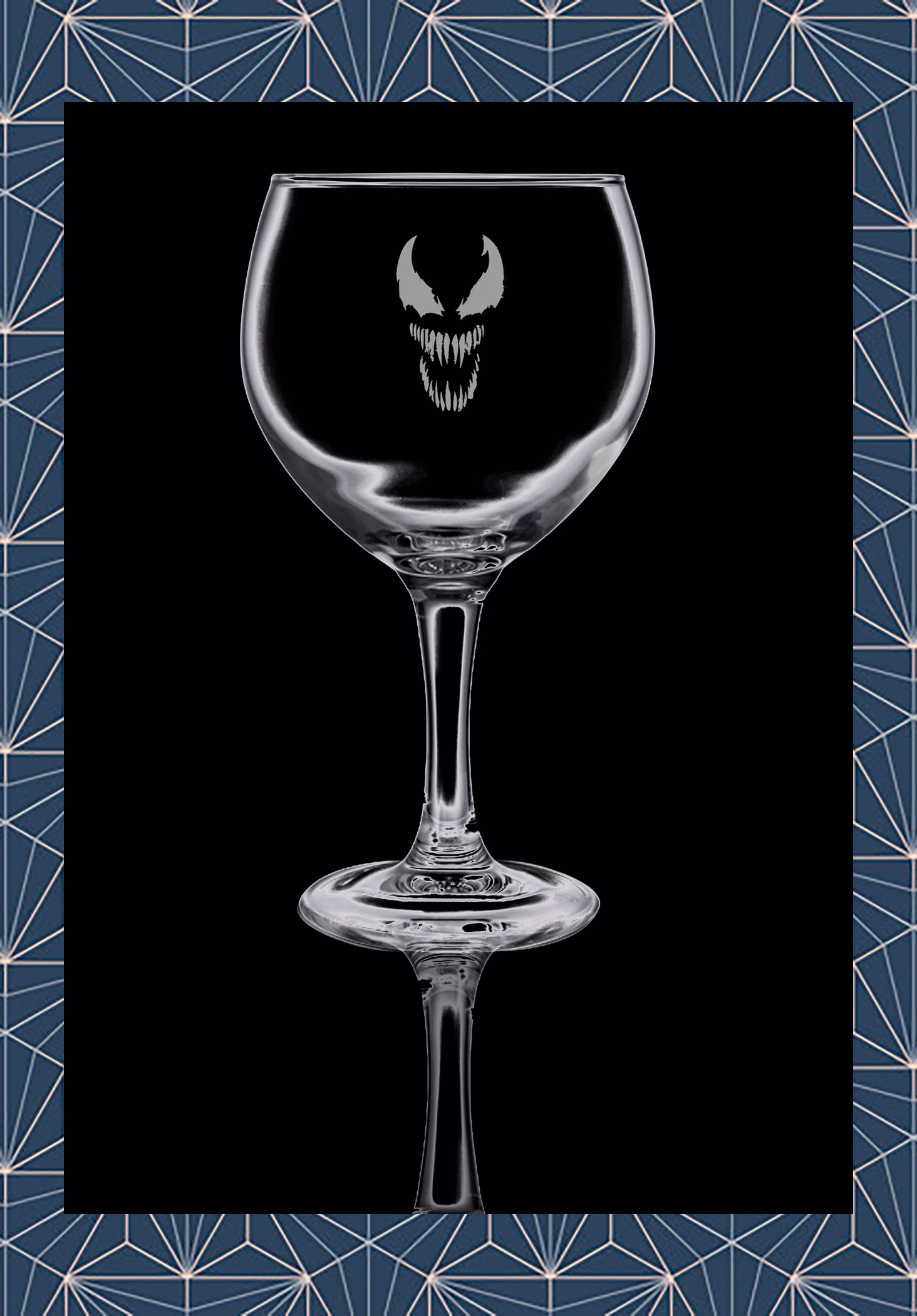 Venom Engraved Balloon Gin Glass. Beautiful Etched Personalised With Name. Design Won't Wear Off Like Vinyl.176