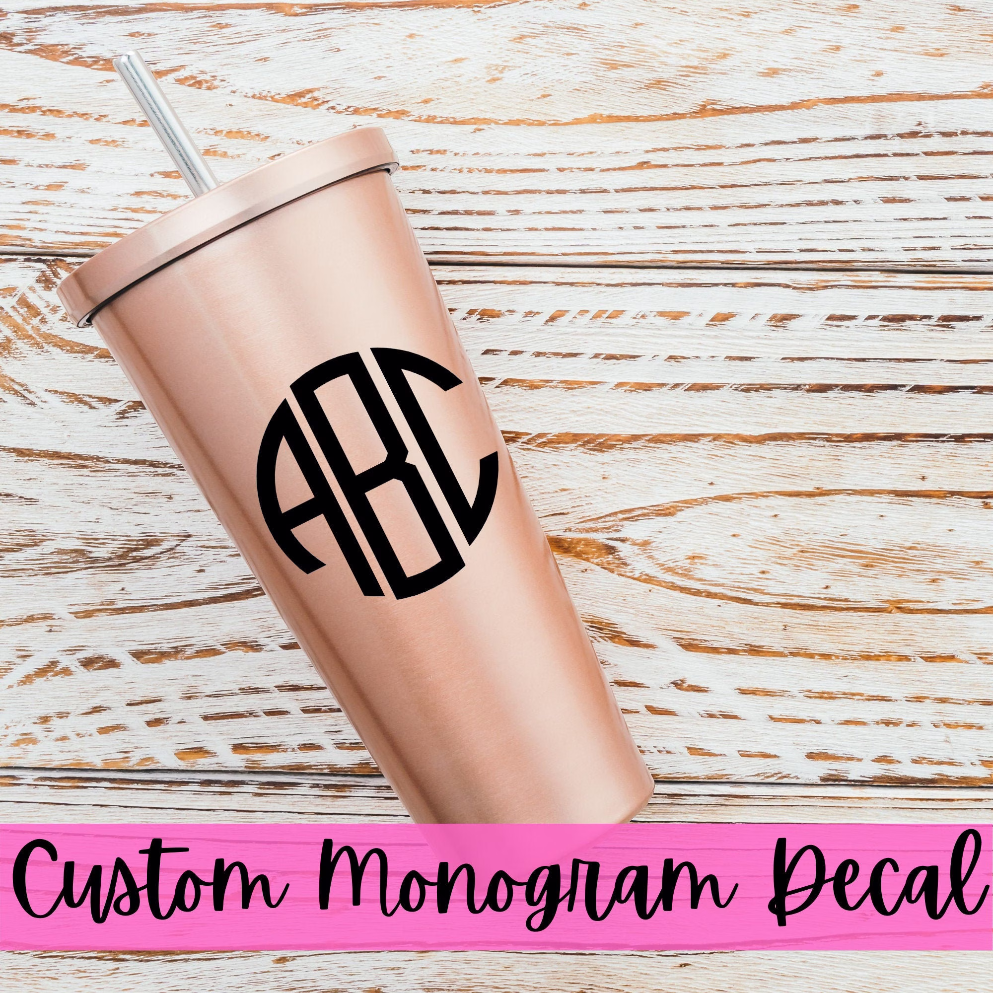 Monogram Decal | Sticker Personalized Wedding Decals Holographic Initial