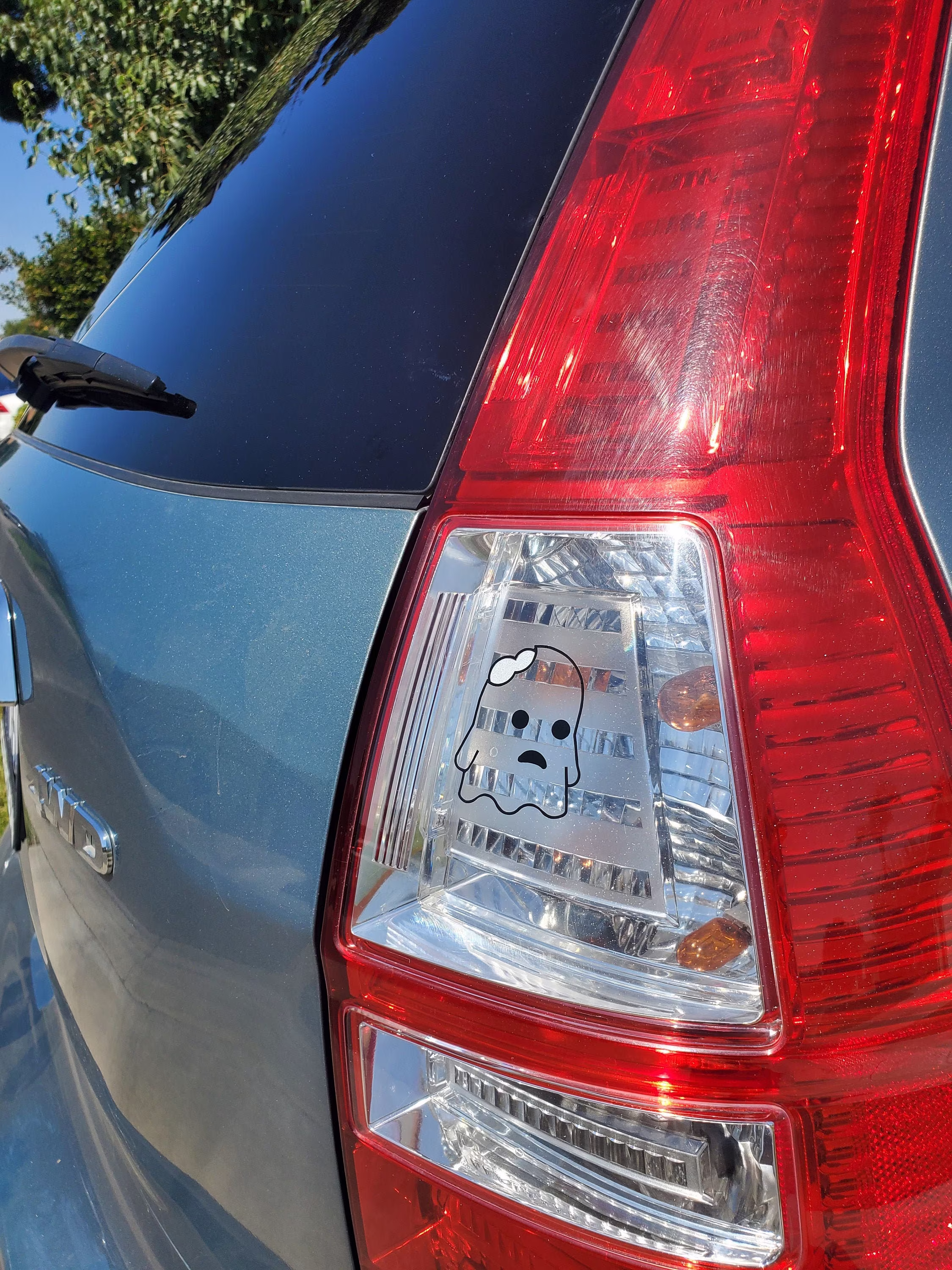 Cute Ghost Halloween Vinyl Car Decal Sticker - Brain Bite Custom Sticker/Decal For Car, Window Tumblers, Laptops, Phone Etc