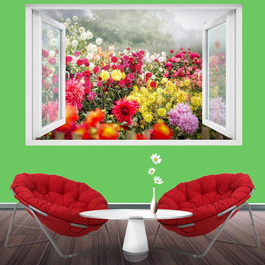 Nature Beautiful Flower Field Wall Sticker Art Poster Mural Transfer Decal Print Living Kids Room Home Nursery Office Decor Id585