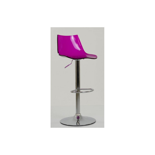 Haley Purple Acrylic Perspex Breakfast Bar Stool Height Adjustable