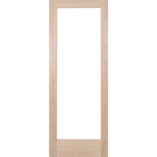 Oak Shaker P10 1 Light Clear Glass Internal Door