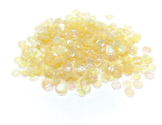 Transparent Iridescent Buttercream Sequins Multiple Sizes Available