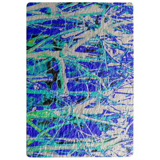Washburn Thames La Paris Designer Shaggy Blue Rug