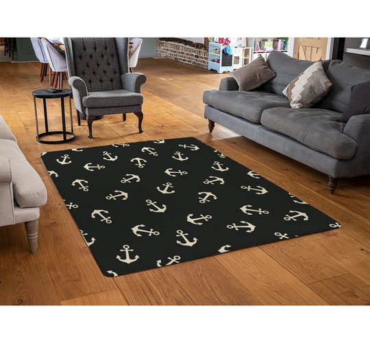 Richmond Anchors Shaggy Black Rug